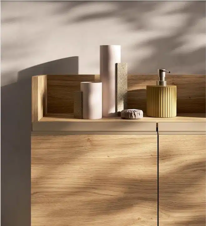 Mobile Bagno Compab IPE IP08 - Interno cassetto con organizer, finitura legno, massima funzionalità