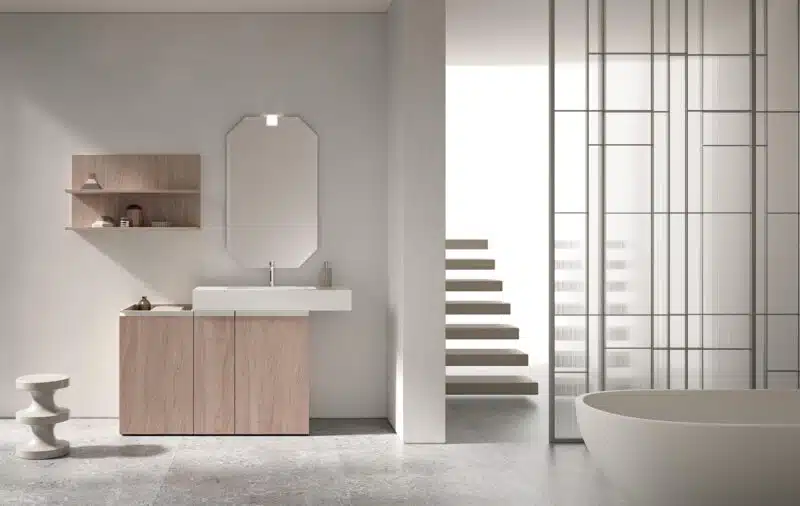 Mobile Bagno design COMPAB BK11 - erogatore e rubinetteria moderna, dettaglio stile