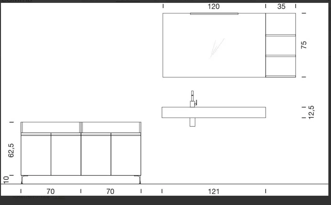 Mobile Bagno Compab IP09 moderno personalizzabile - ambientazione bagno di design minimalista