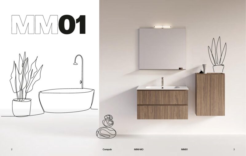 Mobile Bagno COMPAB MM01 – Design Moderno Mini-mo - Personalizzabile - immagine 3