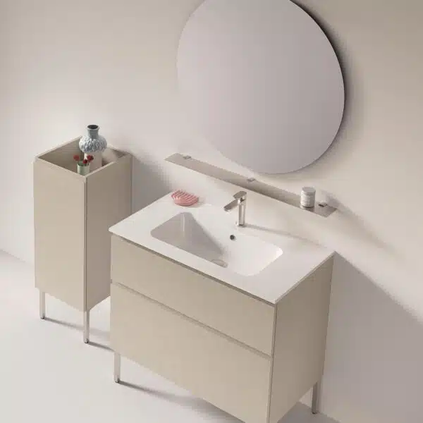 Mobile Bagno COMPAB MM07 Mini-mo Bone – vista frontale, design moderno compatto, arredo bagno