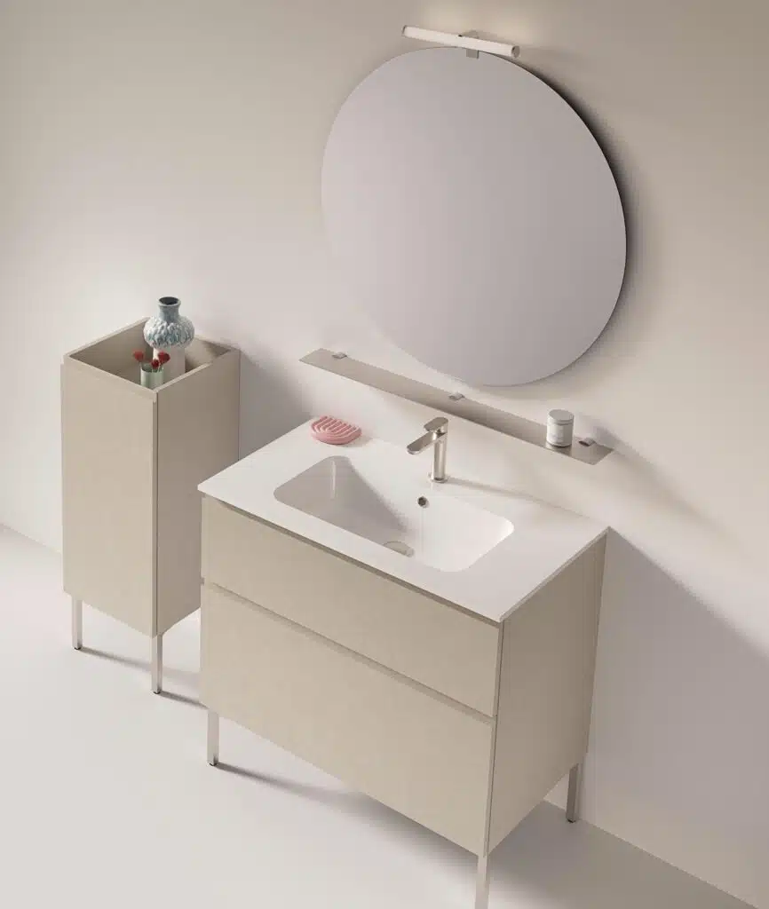 Mobile Bagno COMPAB MM07 Mini-mo Bone – vista frontale, design moderno compatto, arredo bagno