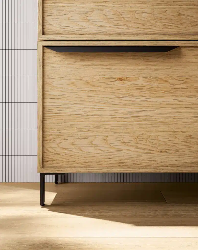 Mobile bagno design Compab Tabula TB01 - rubinetteria e specchio illuminato