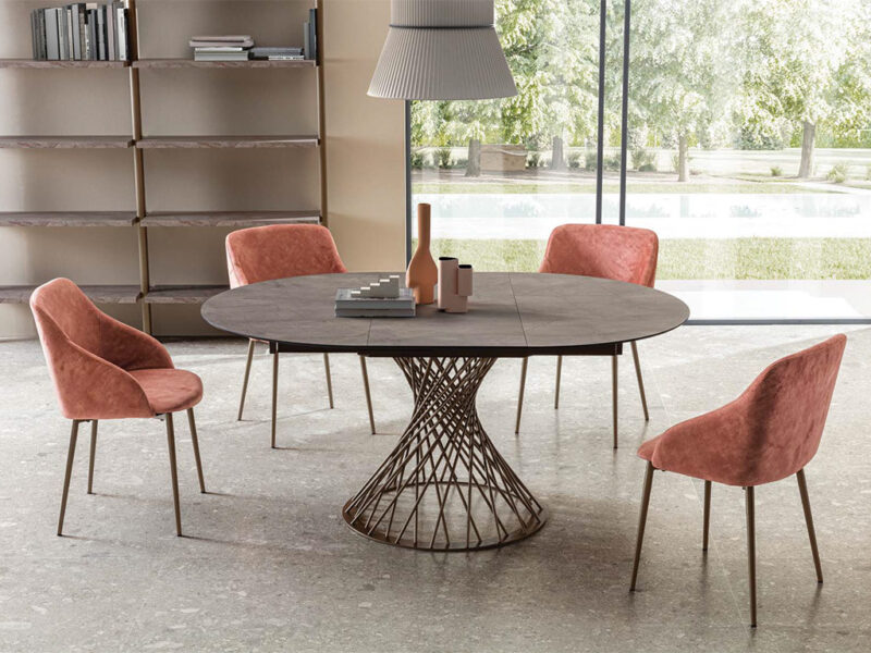 Tavolo Rotondo Allungabile Franz La Primavera Ø120/170 cm Design - immagine 2