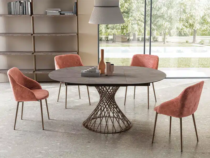 Tavolo Rotondo Allungabile La Primavera Franz - Design Moderno - foto 2