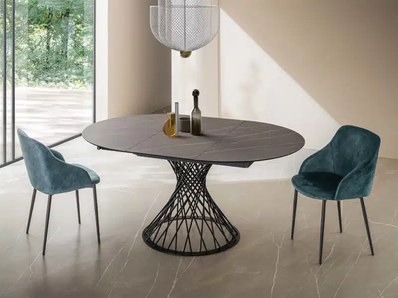 Tavolo Rotondo Allungabile La Primavera Franz - Design Moderno - foto 3