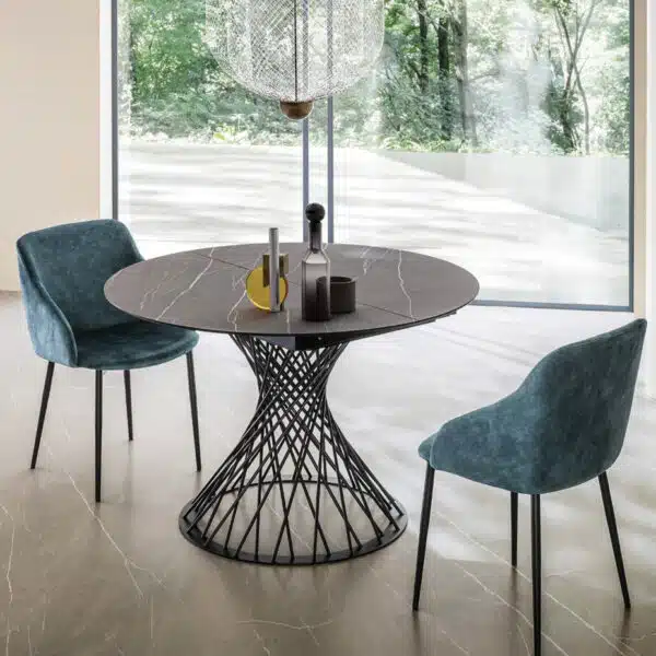 Tavolo Rotondo Allungabile La Primavera Franz - Design Moderno