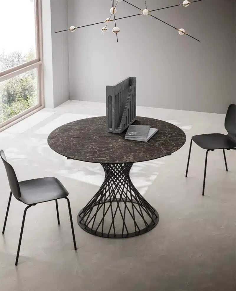Tavolo Rotondo Allungabile La Primavera Franz - Design Moderno - foto 5