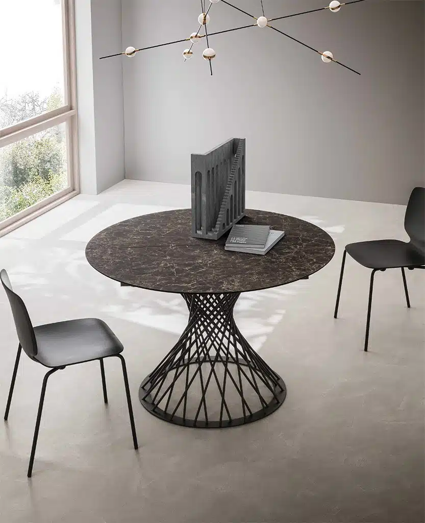 Tavolo Rotondo Allungabile La Primavera Franz - Design Moderno - foto 5