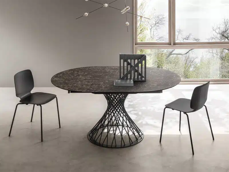 Tavolo Rotondo Allungabile La Primavera Franz - Design Moderno - foto 6