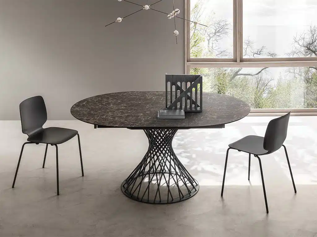 Tavolo Rotondo Allungabile La Primavera Franz - Design Moderno - foto 6