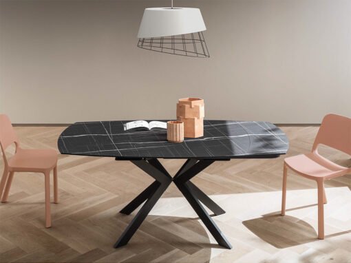 Tavolo Allungabile Girevole Leo La Primavera 120/180cm HPL Jazz