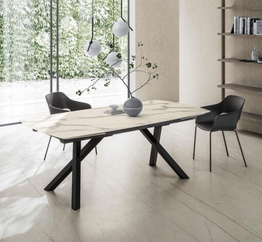Tavolo Allungabile Xavi La Primavera 200/280cm HPL Bianco Statuario