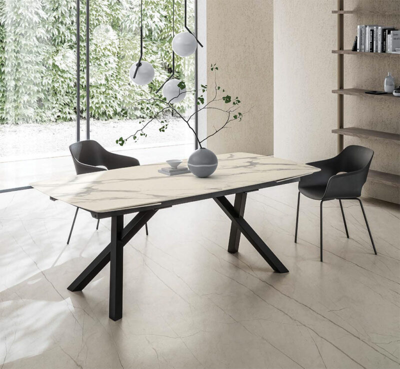 Tavolo Allungabile Xavi La Primavera 200/280cm HPL Bianco Statuario