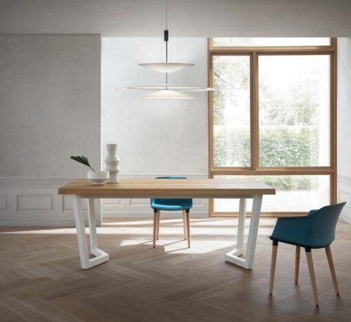 Tavolo Fisso Jacopo La Primavera 200x100cm Rovere Scortecciato