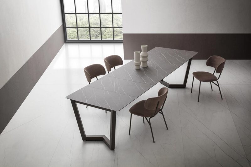 Tavolo Allungabile Jacopo La Primavera 200/300cm HPL Inox Cemento - immagine 2