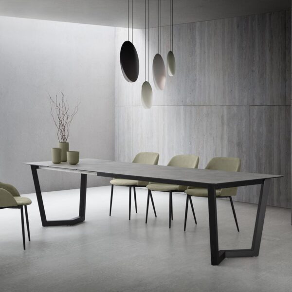 Tavolo Allungabile Jacopo La Primavera 200/300cm HPL Inox Cemento