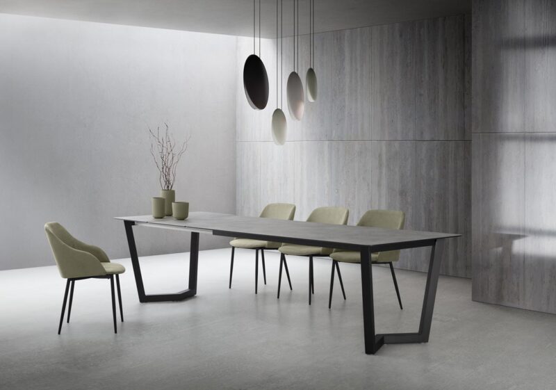 Tavolo Allungabile Jacopo La Primavera 200/300cm HPL Inox Cemento