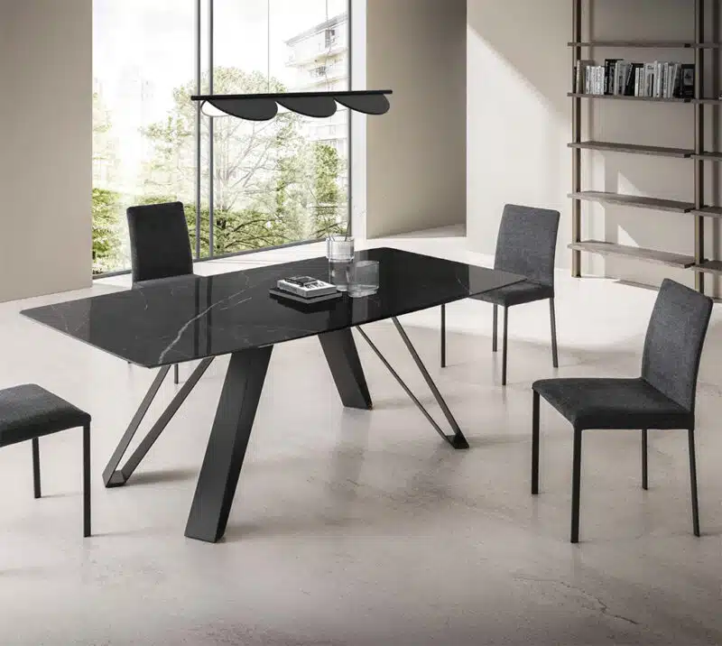 Tavolo Laminam Effetto Marmo Nero Noah - La Primavera Design - foto 1