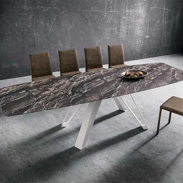 Tavolo Allungabile La Primavera Noah HPL Effetto Marmo 200/280cm