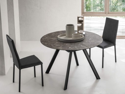 Tavolo Rotondo Allungabile Nelson La Primavera Ø120/170 cm HPL Sky Grey