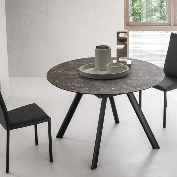 Tavolo Rotondo Allungabile Nelson La Primavera Ø120/170 cm HPL Sky Grey