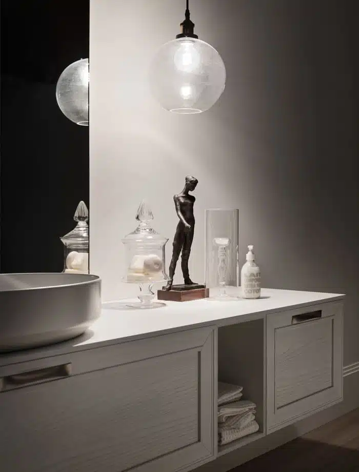 Mobile Bagno Classico Moderno Arcom Opera 03, design italiano, vista frontale completa