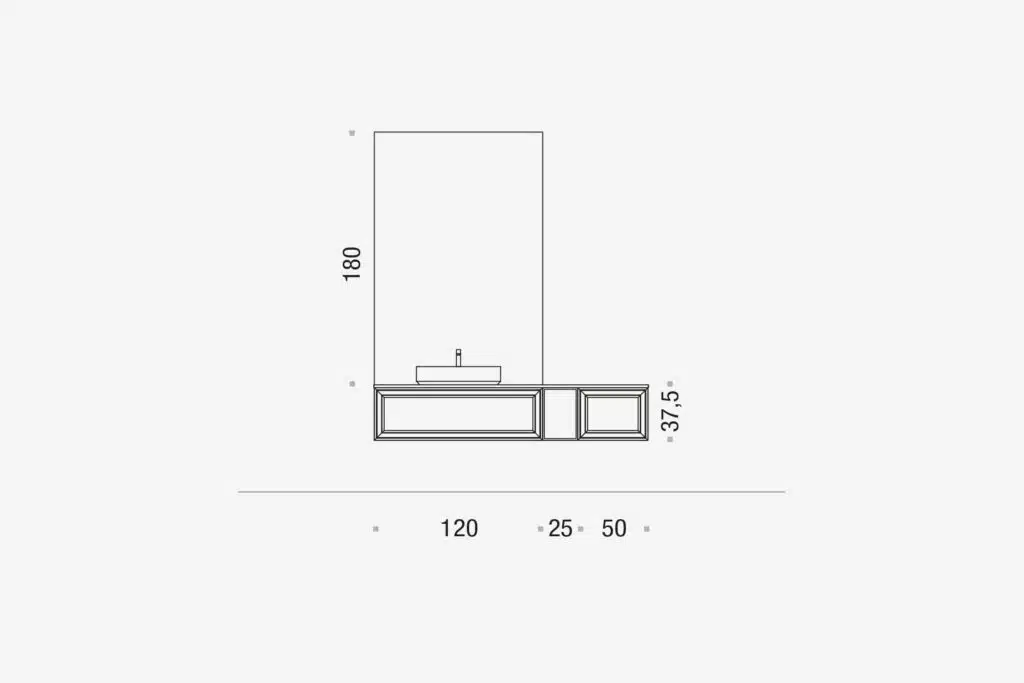 Mobile Bagno Classico Moderno Arcom Opera 03, cassetti a chiusura ammortizzata, legno chiaro