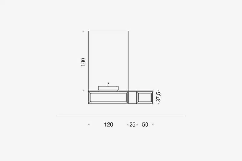 Mobile Bagno Classico Moderno Arcom Opera 03, cassetti a chiusura ammortizzata, legno chiaro