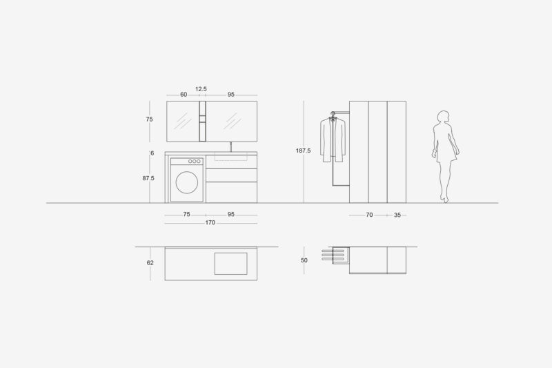 Arredo Lavanderia per Piccoli Spazi I-WASH 07 | ARCOM - immagine 5