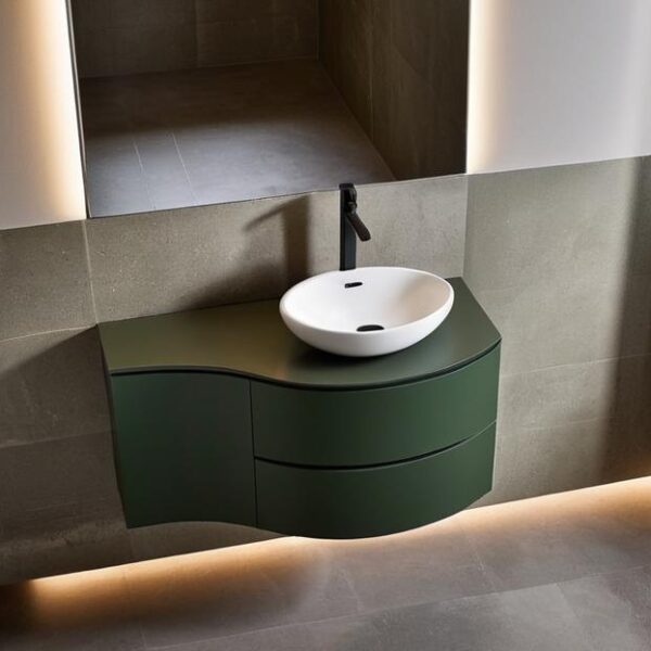 Mobile Bagno Curvo di Design Soul W707 | ARCOM   L.106 CM