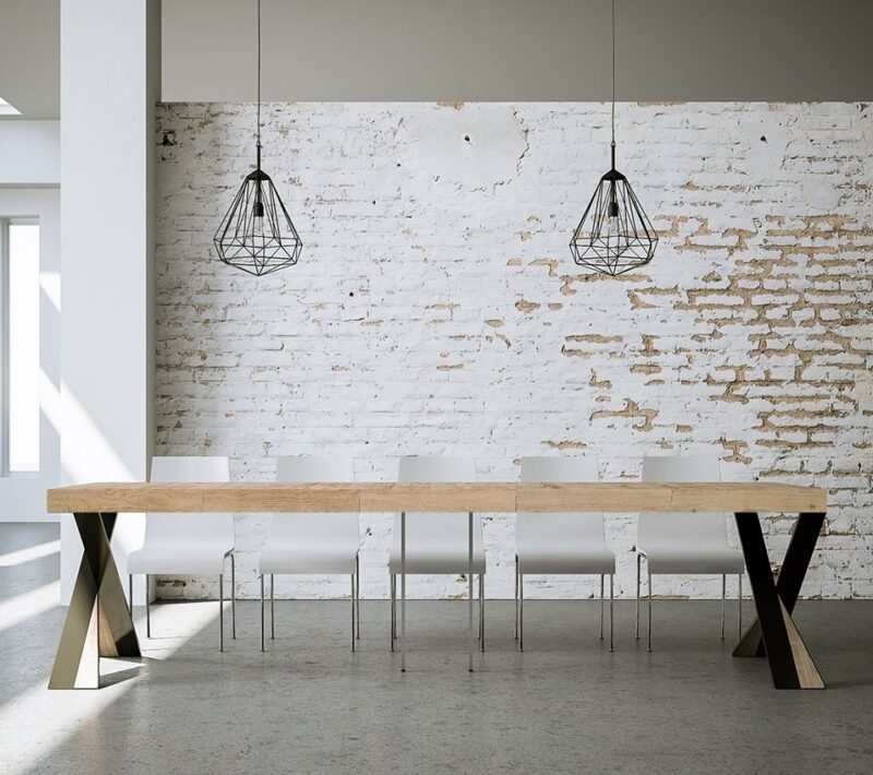 Consolle allungabile 90x40/300 cm Diago Premium quercia natura - immagine 4