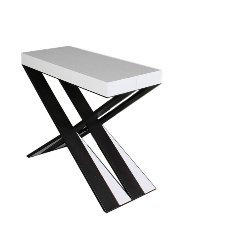 Consolle allungabile 90x40/300 cm Diago bianco frassino - immagine 4