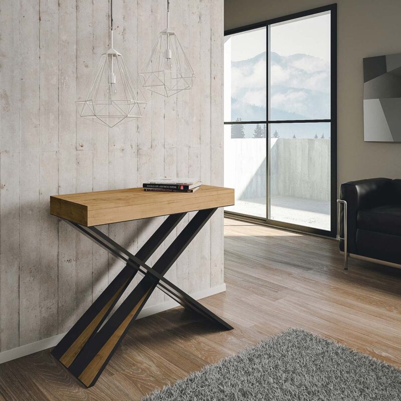 Consolle allungabile 90x40/196 cm Diago Small Premium quercia natura - immagine 2