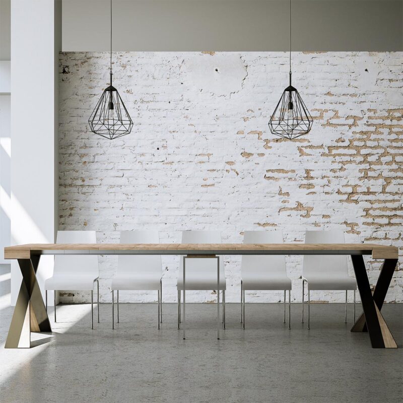 Consolle allungabile 90x40/300 cm Diago quercia natura - immagine 5