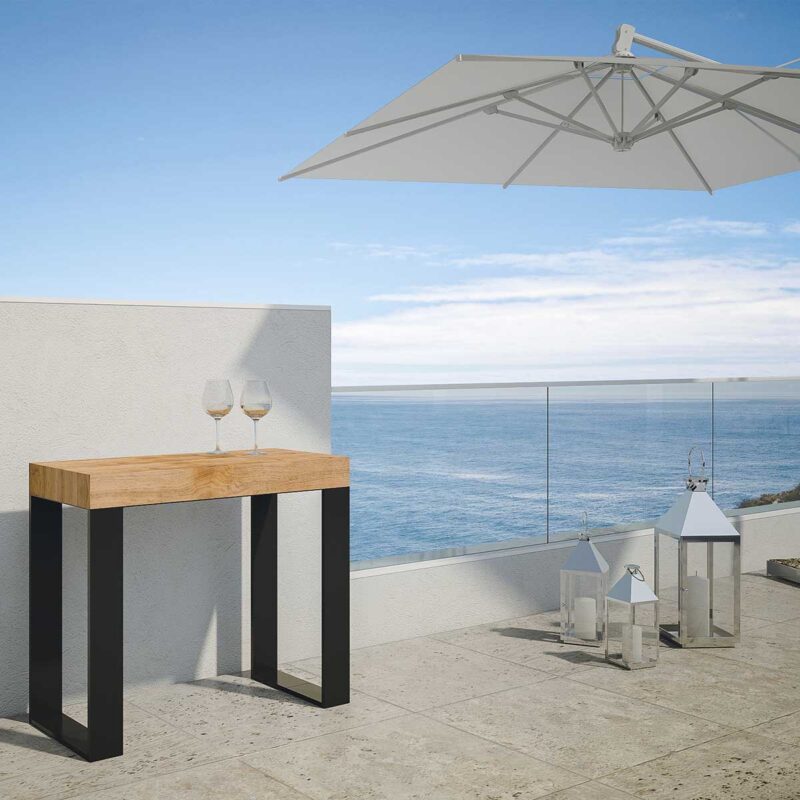 Consolle allungabile 90x40/290 cm Tecno Premium abete tinto - immagine 2