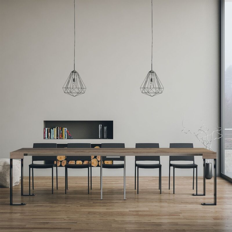 Consolle allungabile 90x40/300 cm Tecno quercia natura - immagine 4