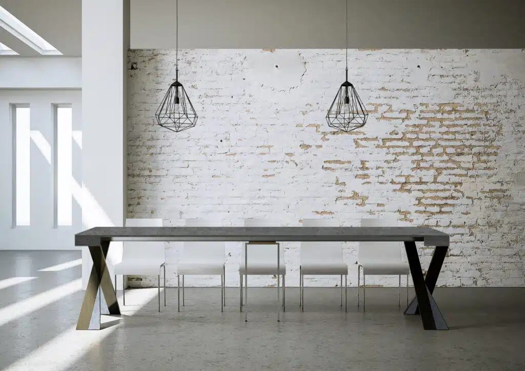 Consolle allungabile 90x40/300 cm Diago cemento - foto 4