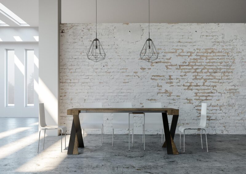 Consolle allungabile 90x40/196 cm Diago Small noce - immagine 3