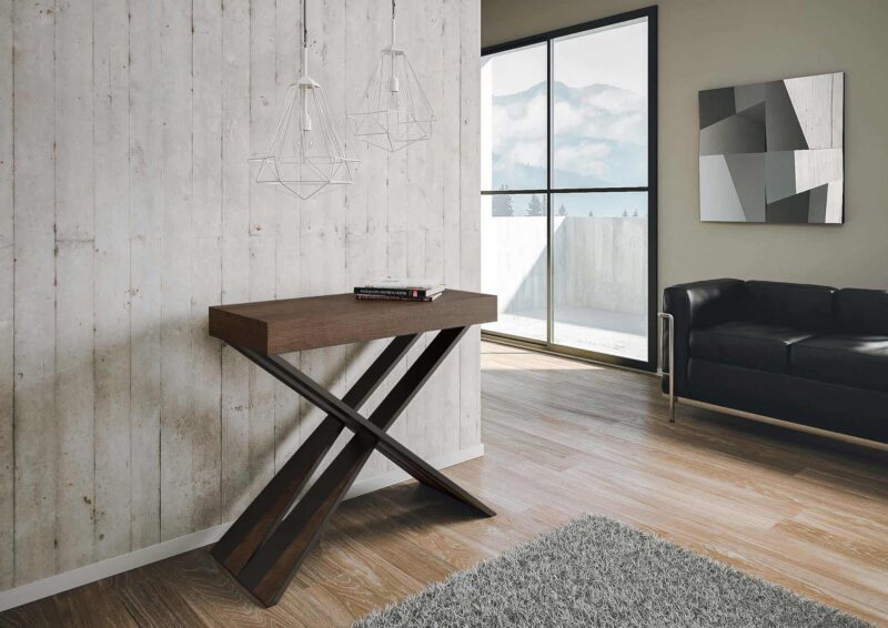 Consolle allungabile 90x40/196 cm Diago Small noce - immagine 2