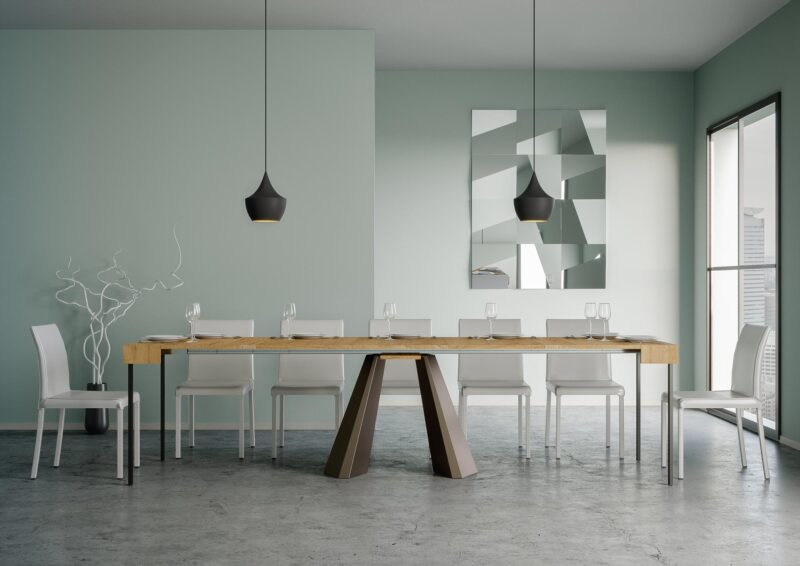 Consolle allungabile 90x40/300 cm Diamante quercia natura - immagine 3