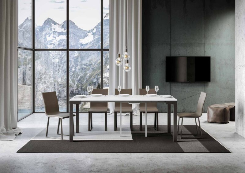 Consolle allungabile 90x40/196 cm Everyday Small Evolution bianco frassino - immagine 3