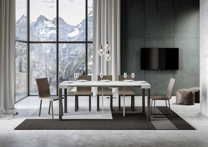 Consolle allungabile 90x40/196 cm Everyday Small bianco frassino - immagine 3