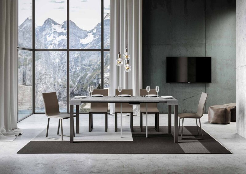 Consolle allungabile 90x40/196 cm Everyday Small cemento - immagine 3
