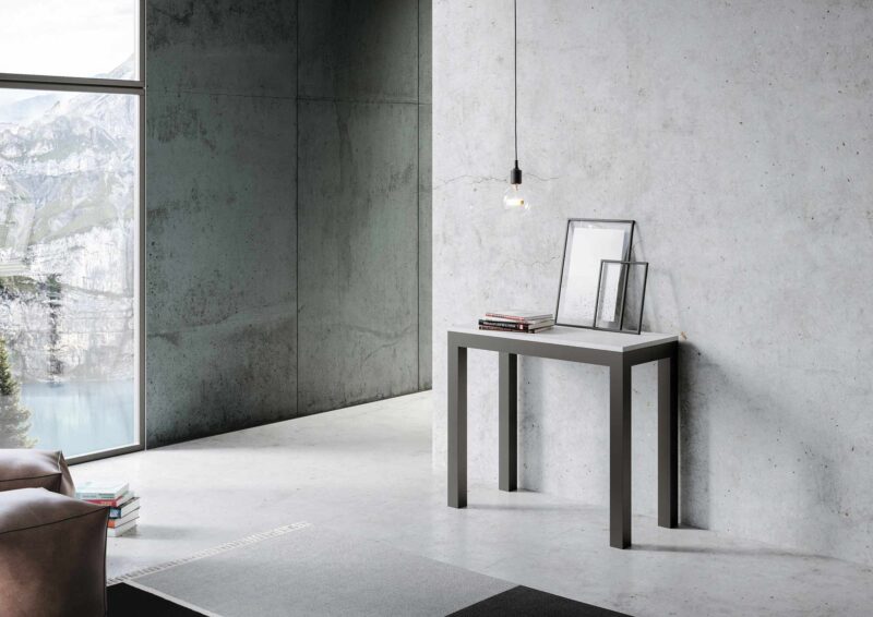 Consolle allungabile 90x40/196 cm Everyday Small Evolution bianco frassino - immagine 2