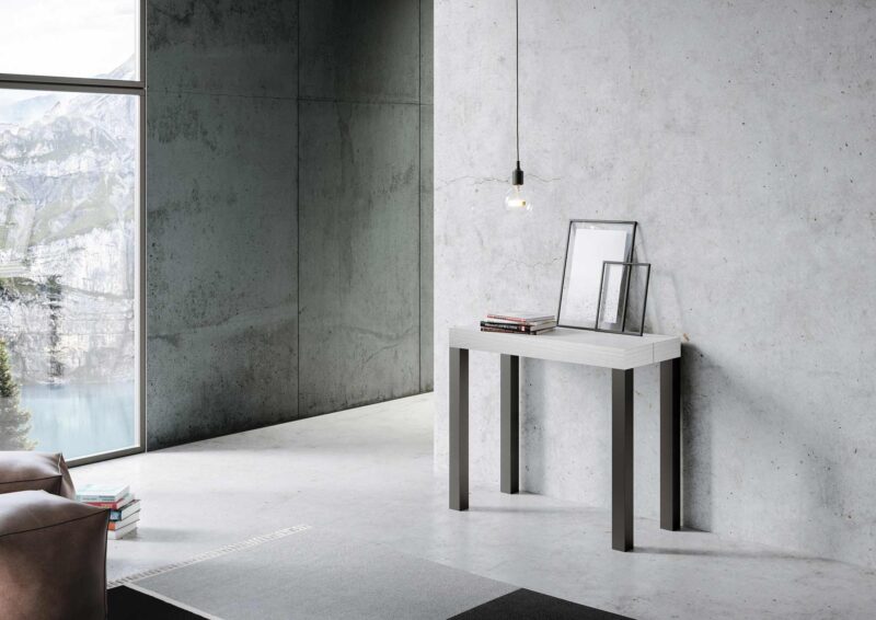 Consolle allungabile 90x40/196 cm Everyday Small bianco frassino - immagine 2