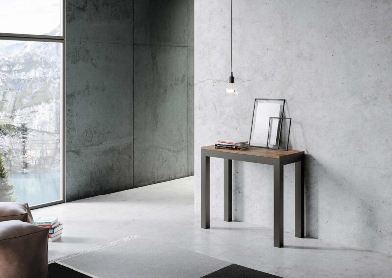 Consolle allungabile 90x40/196 cm Everyday Small Evolution noce - immagine 2
