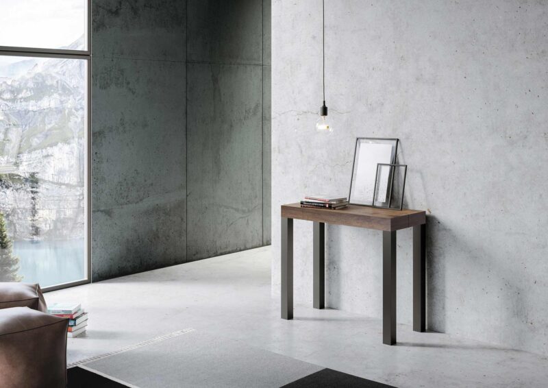 Consolle allungabile 90x40/196 cm Everyday Small noce - immagine 2