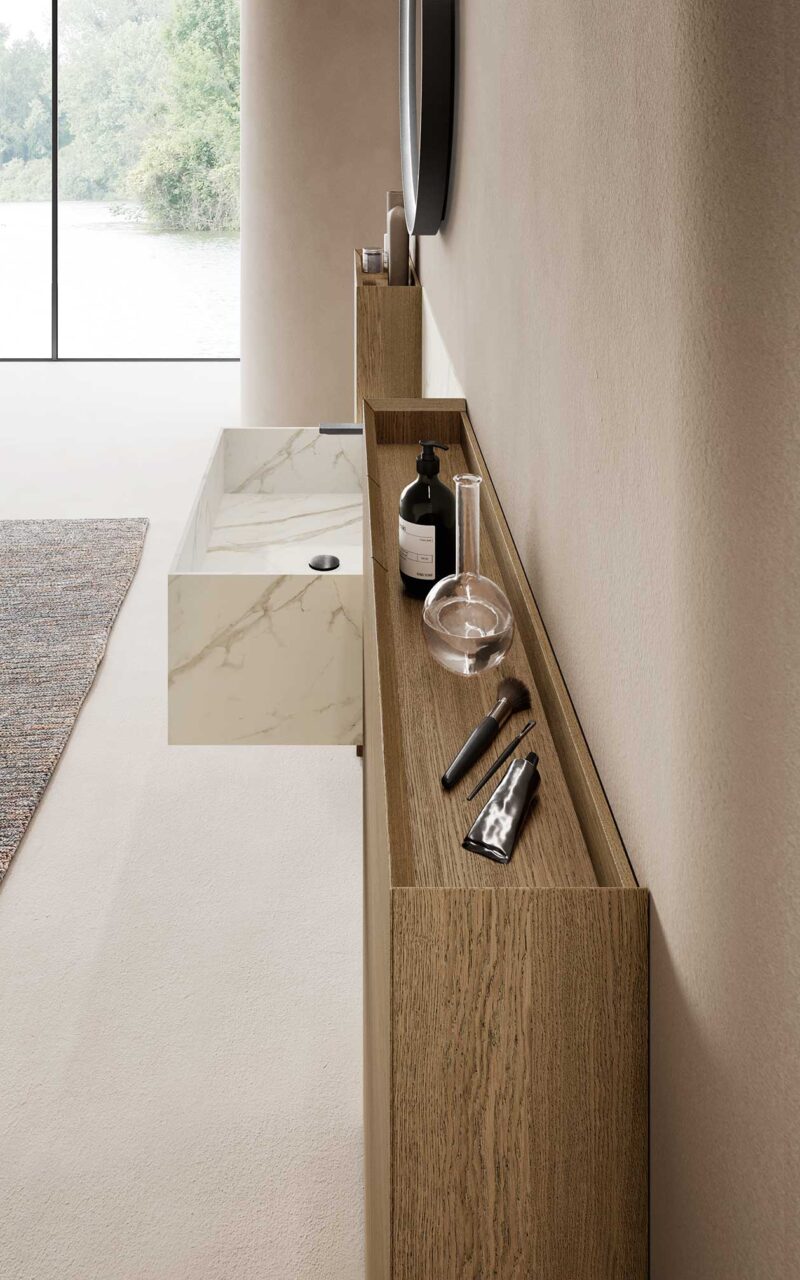 Mobile Bagno con Lavabo Monolite | M3 Wally | Baxar Azzurra - immagine 2