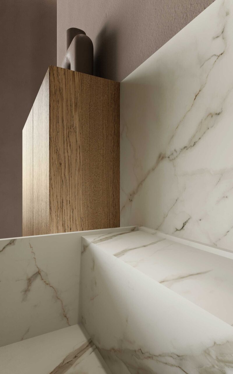 Mobile Bagno con Lavabo Monolite | M3 Wally | Baxar Azzurra - immagine 4